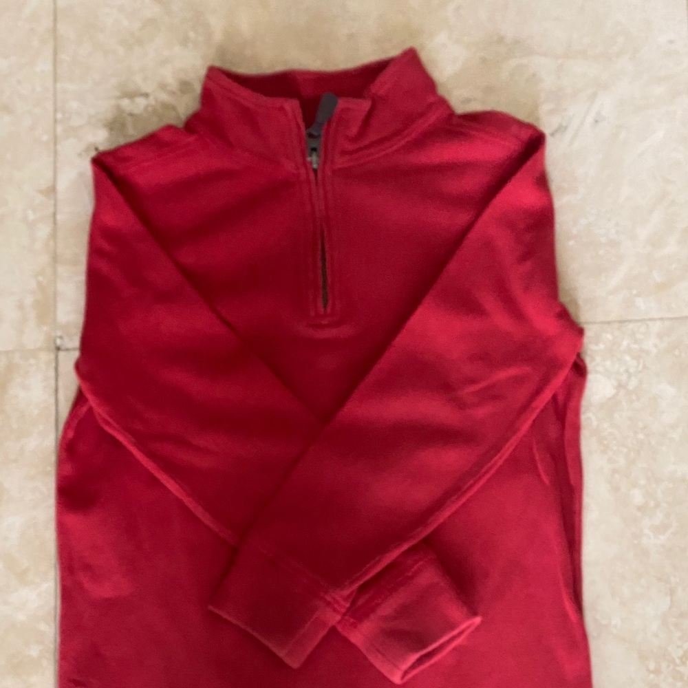 Jcrew Red 3/4 zip long sleeve pullover